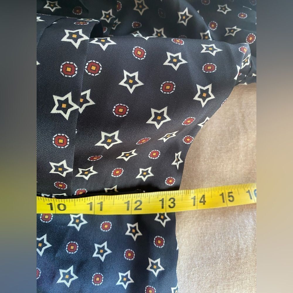 SANDRO Star Print Mini Dress Embellished Collar Sz 34 XS - Picture 14 of 17